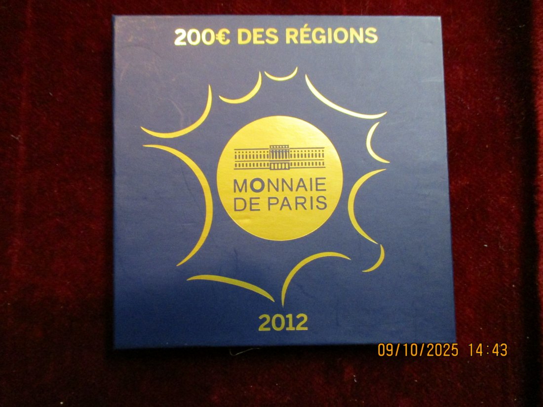  Anlagegold 200 Euro Frankreich 2012 - 999er Gold Gewicht: 4g   