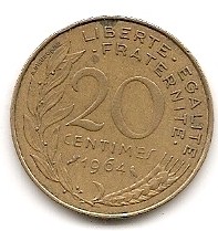  Frankreich 20 Centimes 1964 #238   