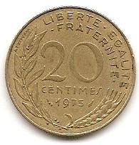  Frankreich 20 Centimes 1975 #238   