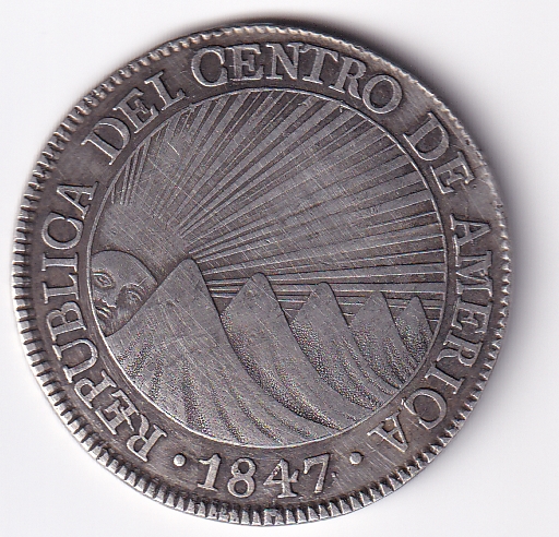  GUATEMALA 8 Reales 1847 Silber SEHR SELTEN !!   