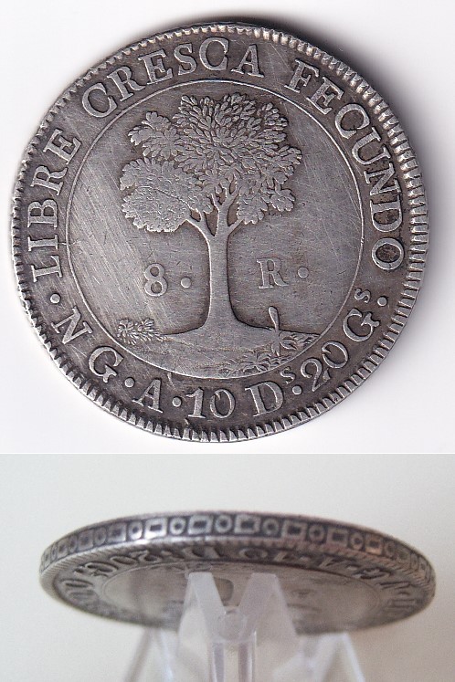  GUATEMALA 8 Reales 1847 Silber SEHR SELTEN !!   