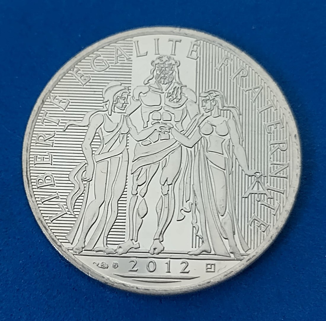  Frankreich 10 Euro 2012 Paris Hercule, Paris, UNC, STGL, 500er Silber, Feingewicht 5gr.   