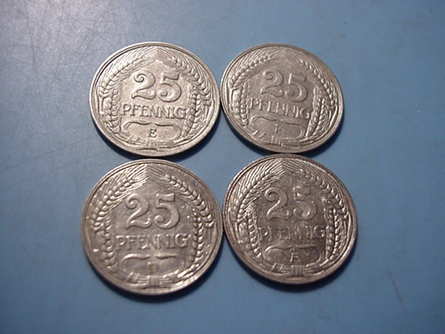 Kaiserreich 25 Pfennig 1909-1912