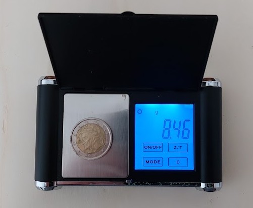  0050-PRÄZISIONSMÜNZWAAGE / 11,7x7cm / NEUWERTIG / SUPERPREIS !   