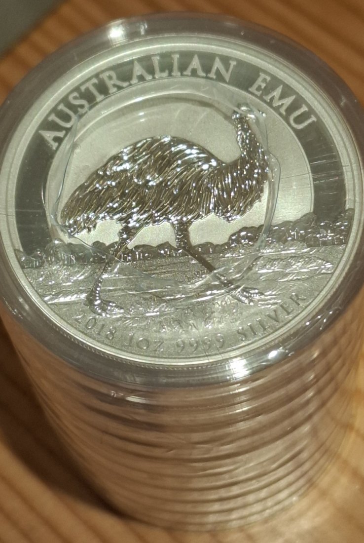  Australien 10 x 1 oz Silber 2018 Emu stgl. 1.Ausgabe   