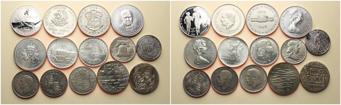  Weihnachtslot aus 80 Silbermünzen bzw. 650 gr. brutto, siehe Bilder!! TOP-Qualitäten dabei!!!   