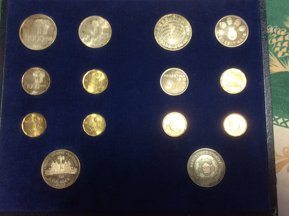 Argentinien Gedenkmünzen Fußball WM 1978 Argentinien ca. 133g Silber in Etui