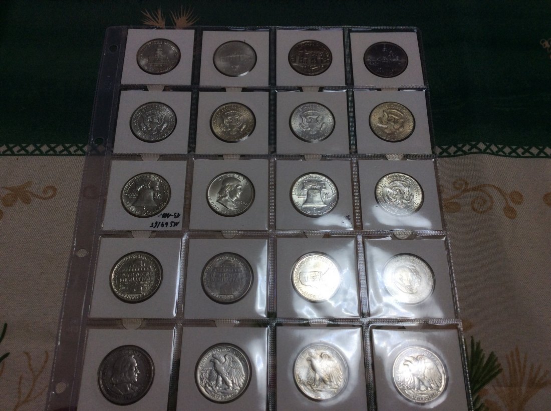  USA Lot Silber 24 x 1/2 Dollar 270 g Silber Feingewicht in meist sehr guter Erhaltung   