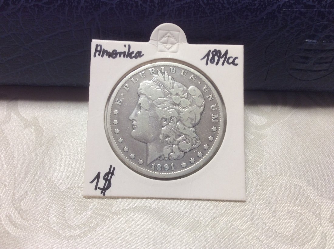  USA Morgan Dollar 1891 CC ! sehr seltener Jahrgang   
