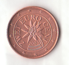  2 Cent Österreich 2003 (F262)prägefrisch   b.   