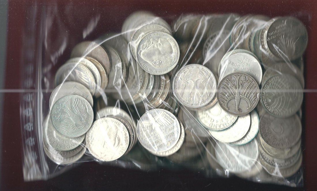  BRD 1608 Gr. 5 Mark Stücke 1000 Gr.+ Feinsilber Münzankauf Koblenz Frank Maurer AK808   
