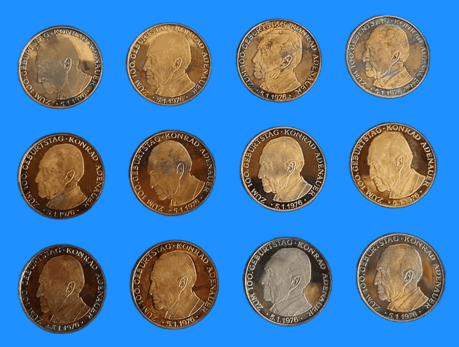  300g Feinsilber Medaillen & 24 Karat Vergoldung   