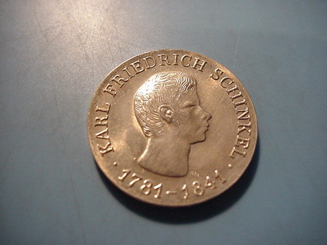 DDR 10 MarkZum 125.Todestag v.Karl Friedrich Schinkel1966   