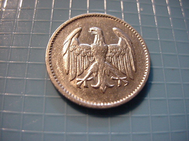  Weimar 1 Mark 1924 F-Silber   