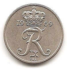  Dänemark 10 Ore 1969 #207   