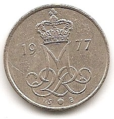  Dänemark 10 Ore 1977 #207   