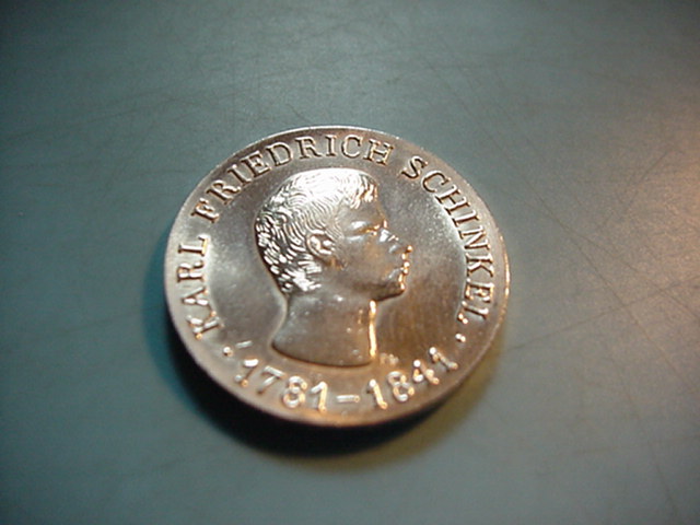  DDR 10 Mark Zum 125.Todestag v.Karl Friedrich Schinkel 1966   