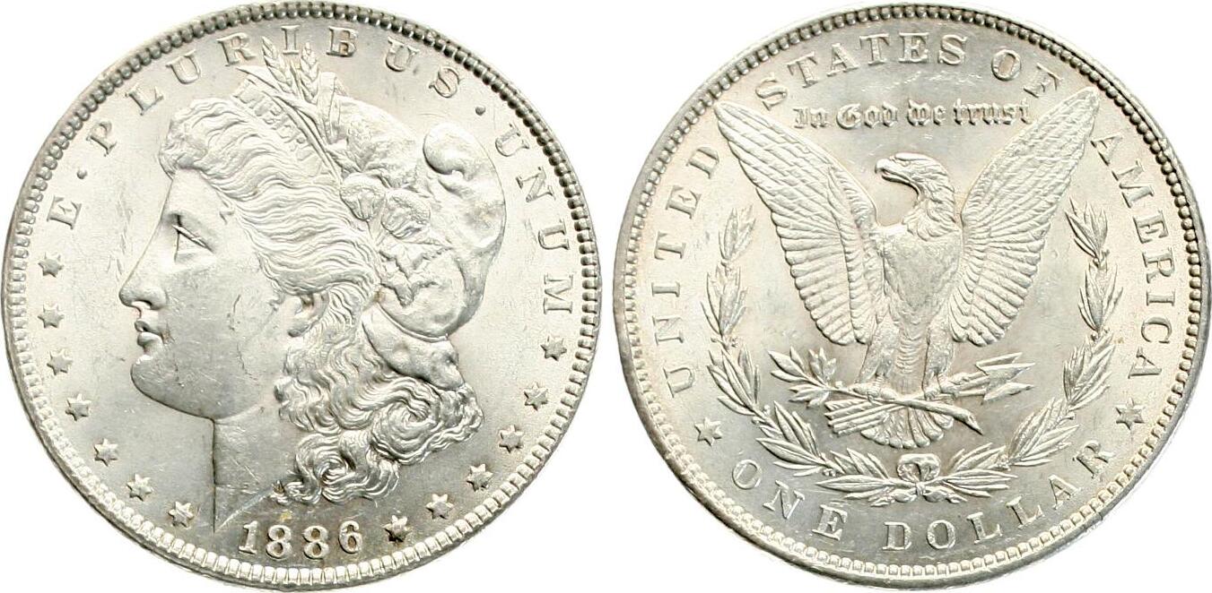  USA: 1 Dollar 1886, Morgan-Type, näheres unten!  TOP-ERHALTUNG!!   