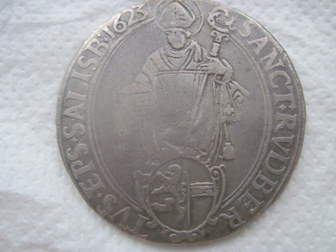SalZburg RDR taler 1623 year Paris graf Lodron 1619-1653 EX LOT AUS AUKTION 48 HD RAUCH LOT 3148