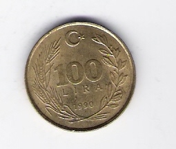  Türkei 100 Lira Me 1990   Schön Nr.234   