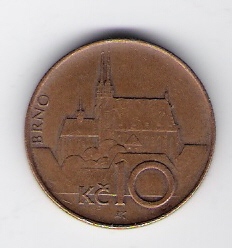  Tschechien 10 Korun St,K galvanisiert 1993 Schön Nr.7   