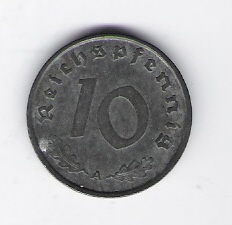 10 Pfennig 1941 A  Zink Jäger Nr.371   