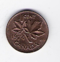  1 Cent Bro 1974      Schön Nr.58.1   