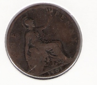  Grossbritannien 1 Penny Bro 1901 Schön 19.Jahrh.Nr.138   