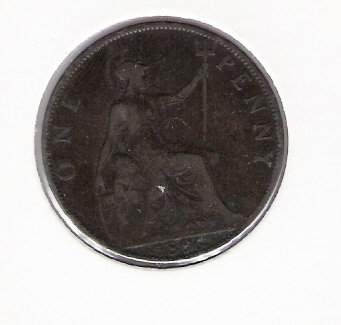  Grossbritannien 1 Penny Bro 1896 Schön 19.Jahrh.Nr.138   