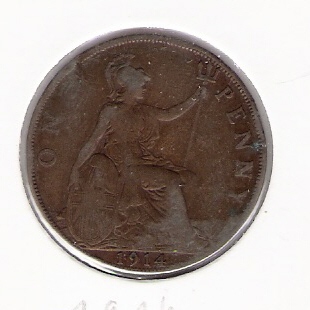  Grossbritannien 1 Penny Bro 1914 Schön Nr.299   