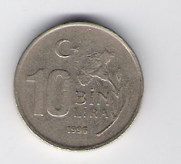  Türkei 10000 Lira 1996 K-N-Zk  Schön Nr.F235   