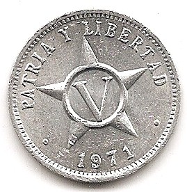  Kuba 5 Centavos 1971  #131   