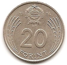  Ungarn 20 Forint 1984 #19   