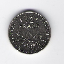  Frankreich 1/2 Franc N 1997   Schön Nr.232   