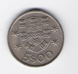  Portugal 5 Escudo 1983 K-N    Schön Nr.49   