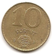  Ungarn 10 Forint 1986 #2   