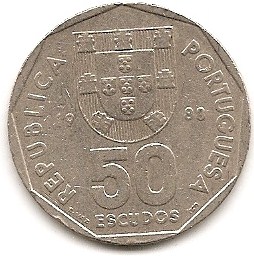  Portugal 50 Escudos 1988 #95   