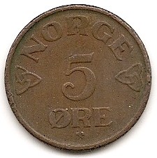  Norwegen 5 Öre 1952 #110   