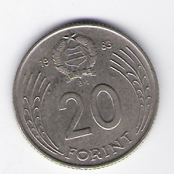  Ungarn 20 Forint 1983 K-N  Schön Nr.128   