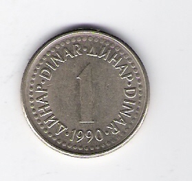  1 Dinar K-N-Zk 1990     Schön Nr.137   