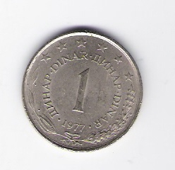  1 Dinar K-N-Zk 1977       Schön Nr.54   