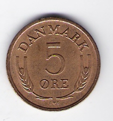  Dänemark 5 Öre 1963 Bro   Schön Nr.67   