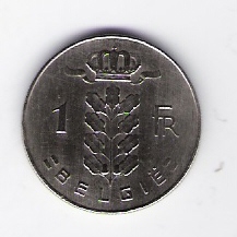  Belgien 1 Franc 1980 fl.   Schön Nr.98   