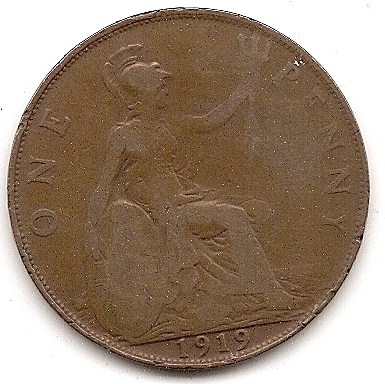  Großbritannien 1 Penny 1919 #176   