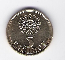  Portugal 5 Escudo 1993 N-Me       Schön Nr.92   