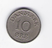  Dänemark 10 Öre 1957 K-N   Schön Nr.58   