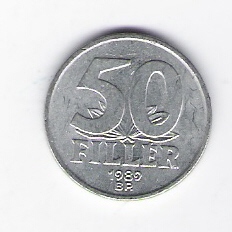  Ungarn 50 Filler Al 1989   Schön Nr.76   