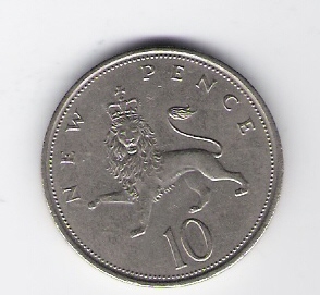  Grossbritannien 10 New Pence 1976  Schön Nr.405   