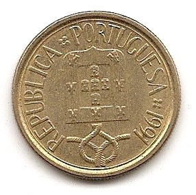 Portugal 5 Escudos 1991 #94   