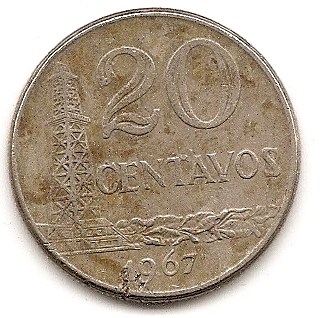  Brasilien 20 Centavos 1967  #59   